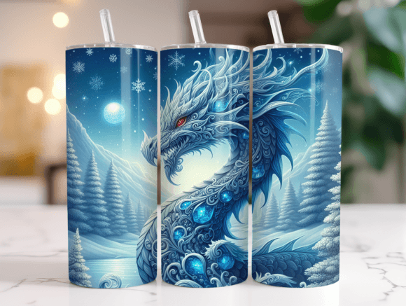 20oz Christmas Ice Dragon Tumbler Wrap Review