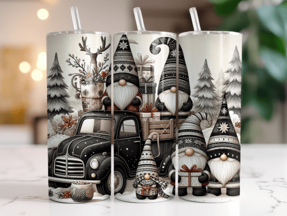 20OZ Christmas Truck Gnome Tumbler Wrap Review