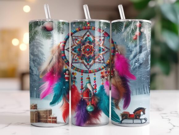 20oz Dreamcatcher Christmas Tumbler Wrap