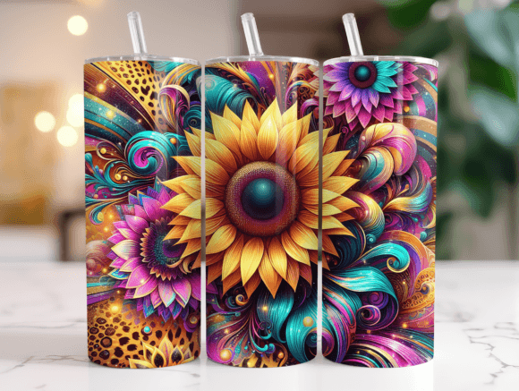 20oz Sunflowers Tumbler Wrap Sublimation Review