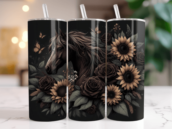 Brown Boho Horse Tumbler Wrap 20oz Design Review