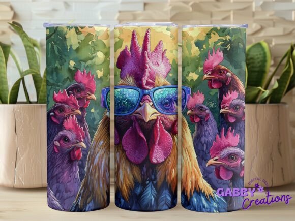 Chickens 20oz Skinny Tumbler Wrap PNG Review