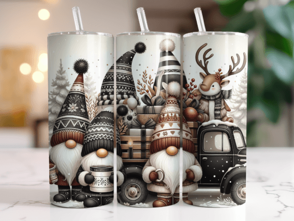 Christmas Truck Gnome Tumbler Wrap Design Review