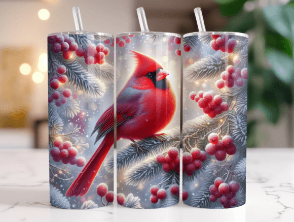 Christmas Tumbler Wrap Winter Cardinal Review