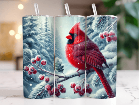 Christmas Winter Cardinal Tumbler Wrap Review
