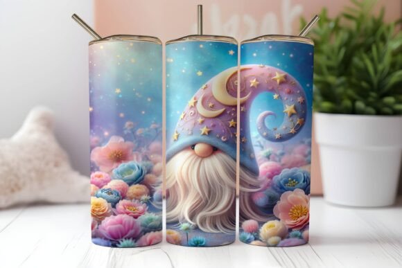 Gnome Christmas 20oz Tumbler Wrap PNG