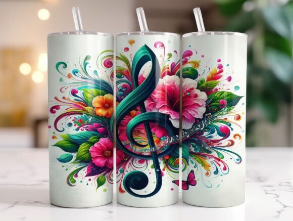 Music Notes Flowers Tumbler Wrap Review