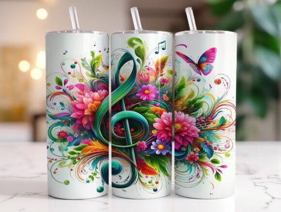 Music Notes Themed Tumbler Wrap Design Review