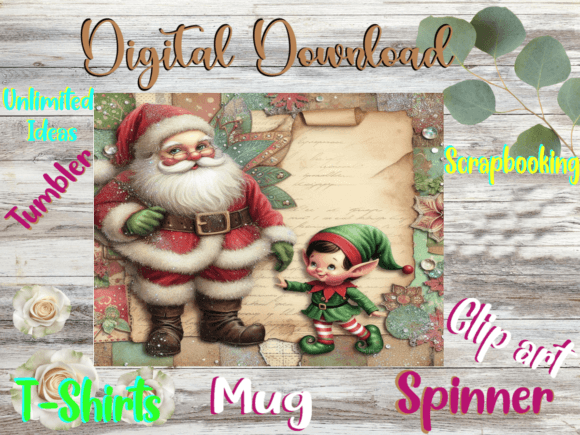 Santa Claus and Christmas Elf