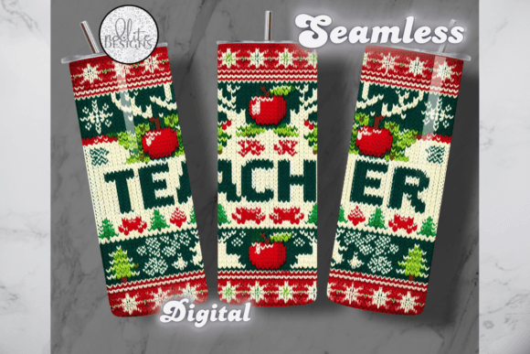 Teacher Xmas Ugly Sweater Tumbler Wrap Review