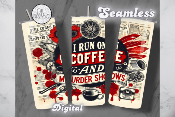 True Crime and Coffee Tumbler Wrap