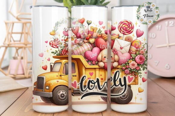 Valentine's Day Love Truck Tumbler Design Review