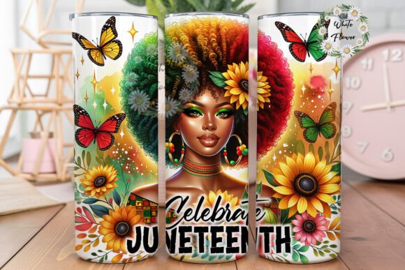 Western Juneteenth Afro Bun Tumbler Design Review